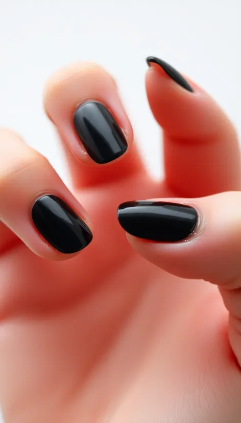 black short nails