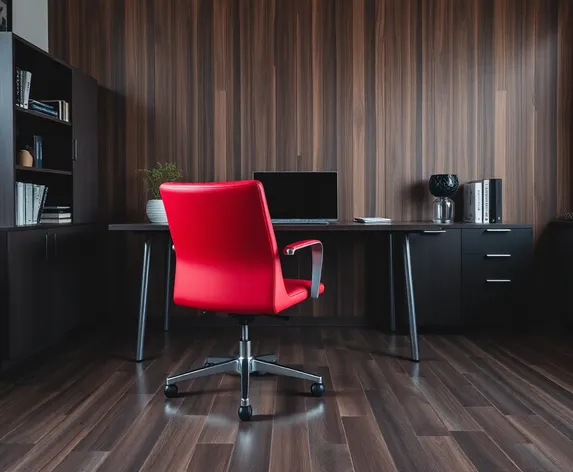 red desk chair