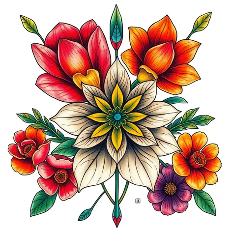 birth flower tattoo images