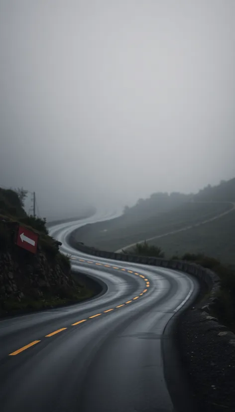 windy road sign