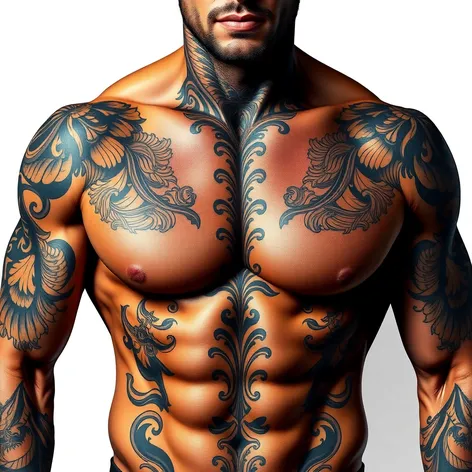 men chest tattoos