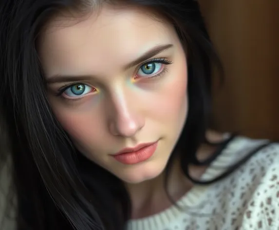 blue eyes black hair