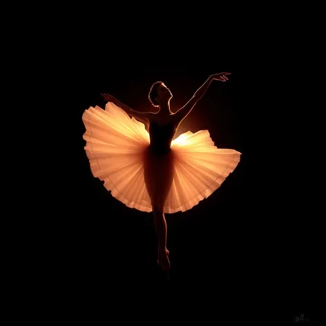 silhouette of ballet dancer