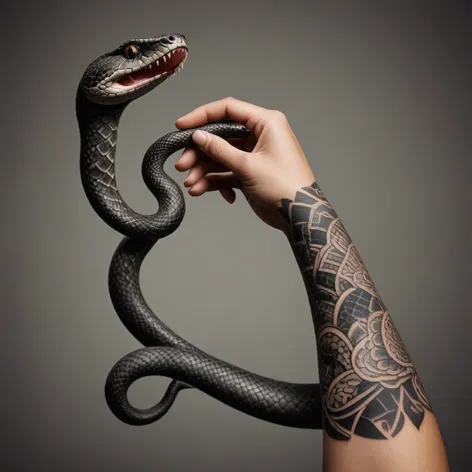 snake arm tattoo