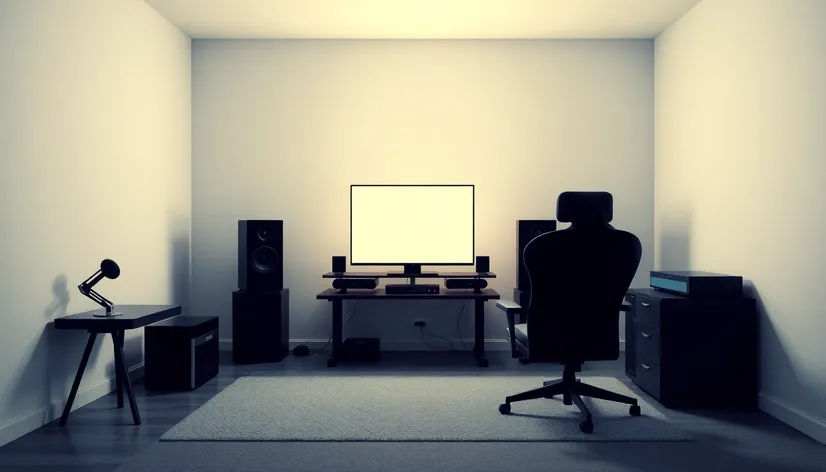 minimalist gaming room