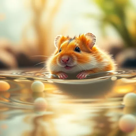 hamster swimming