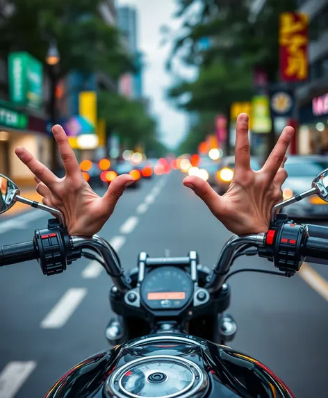 motorcycle hand signals