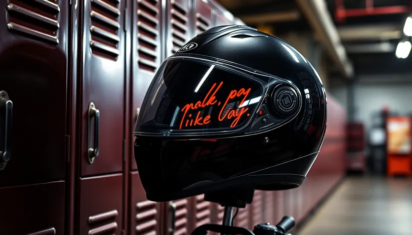 motorcycle helmet gym locker