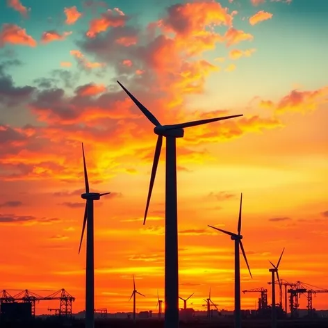 windturbines as a backdrop