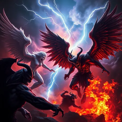 picture of angels fighting