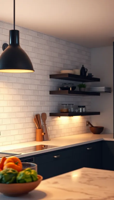 white brick backsplash