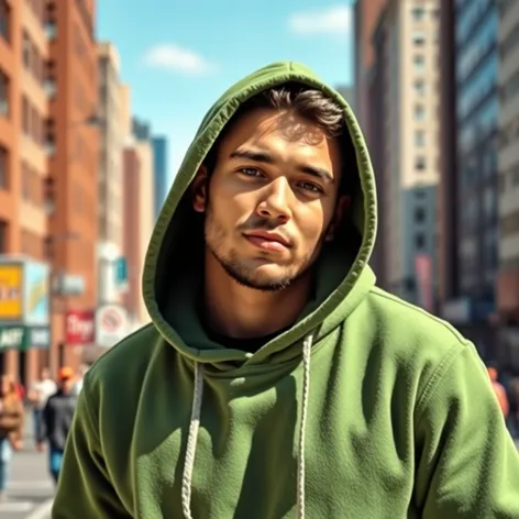 green hoodie guy