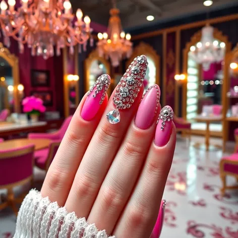 rhinestone nails