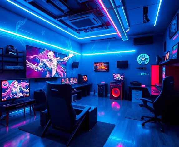 blue gaming room