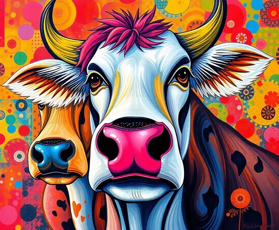 cow face paintings