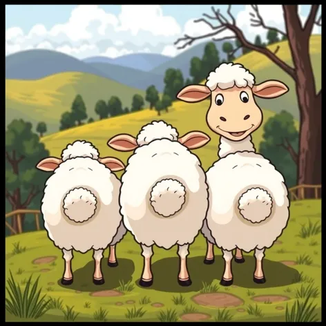 funny sheep with big