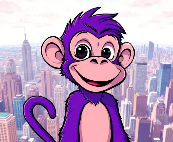 purple monkey cartoon