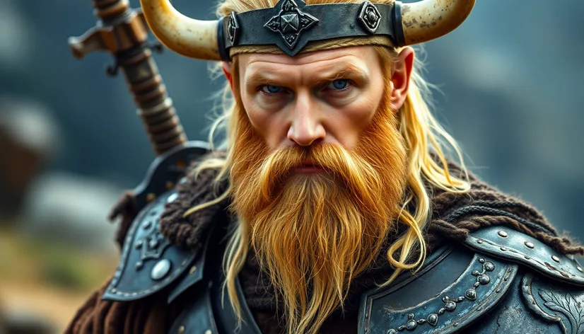 blonde viking man