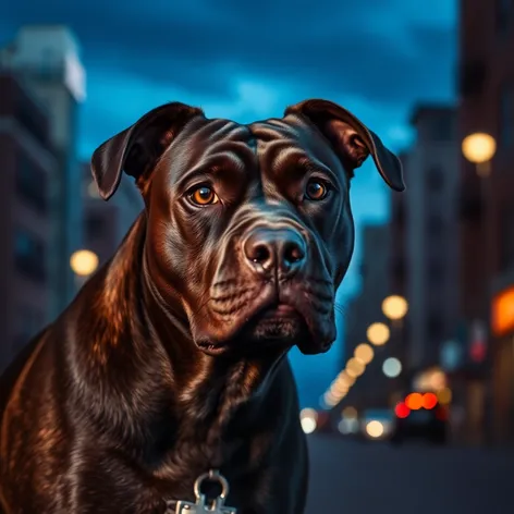 dark brown pitbull