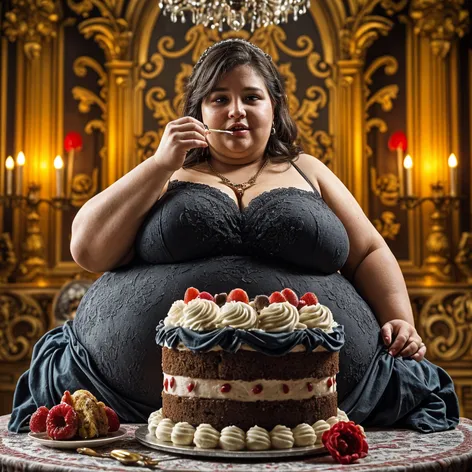 Morbidly obese gorgeous brunette,