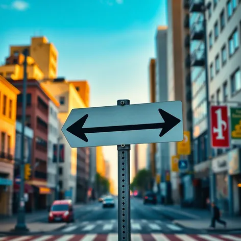 two way road sign