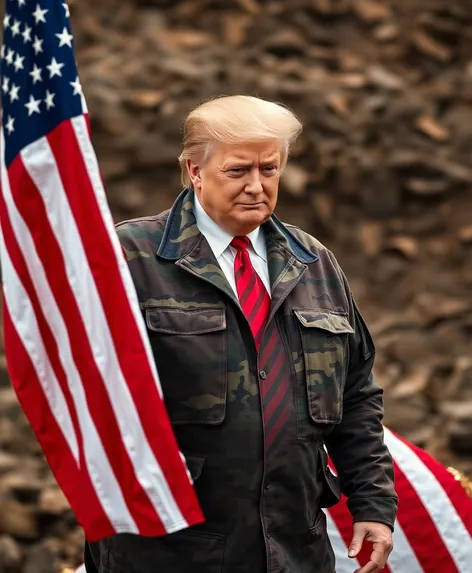 trump pic in camo