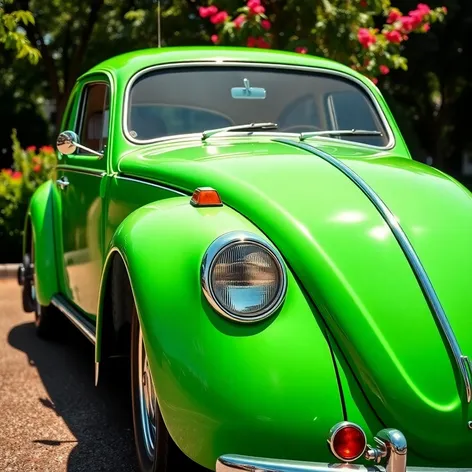 green 64 volkswagon beetle