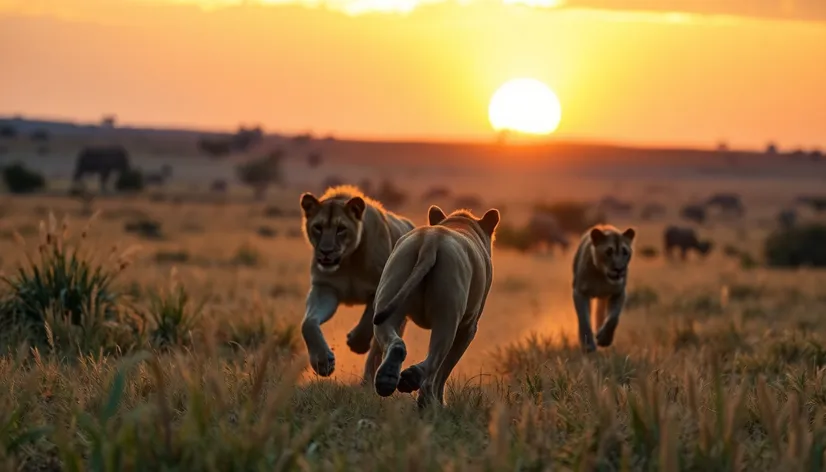 kphoto of lions] ruuning