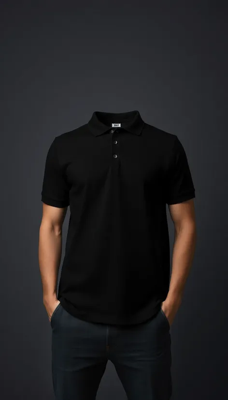 polo black t shirt