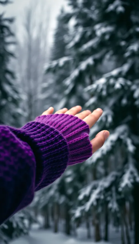 purple sweater sleeve with