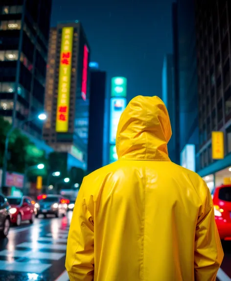 yellow raincoat