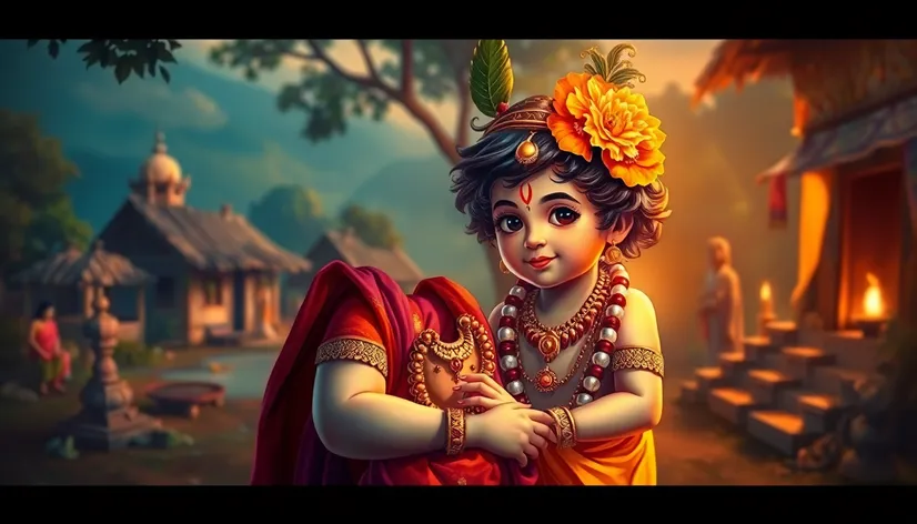 god krishna childhood images