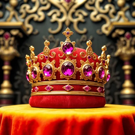 pink kings crown on