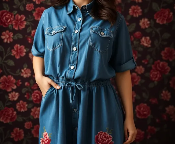 plus size denim dress