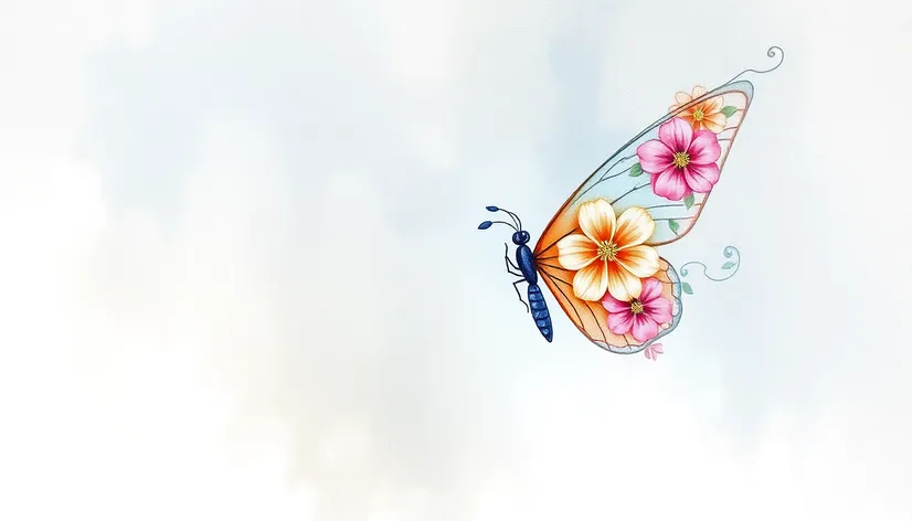 butterfly with flower wings