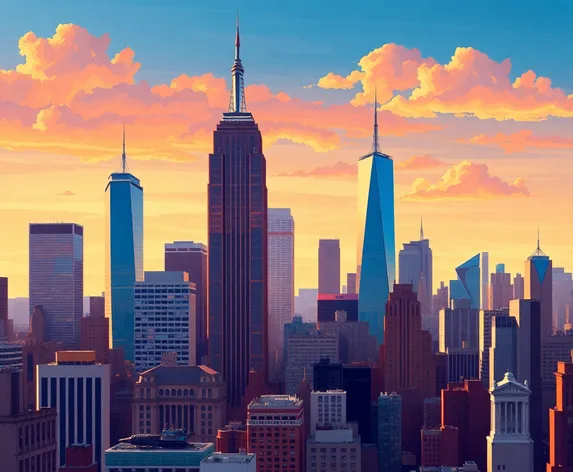 nyc skyline illustration