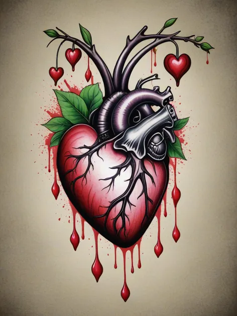 bleeding heart tattoo
