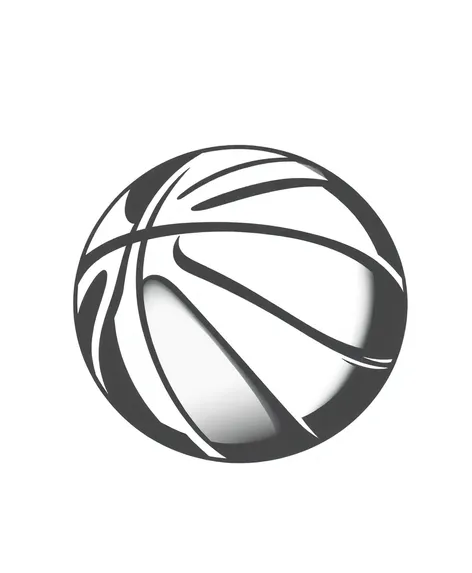 basketball clipart black and