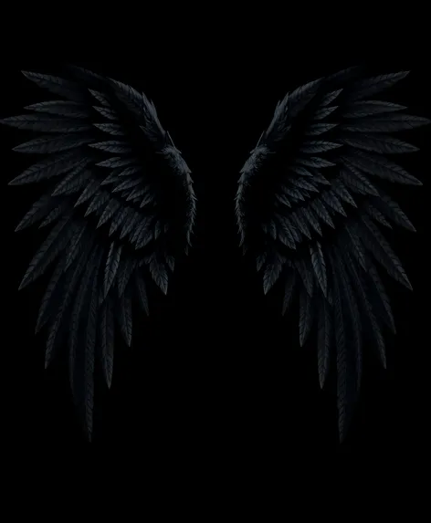 big angel wings black