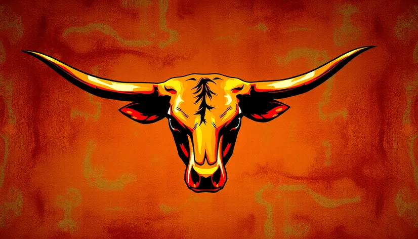 texas longhorn outline background