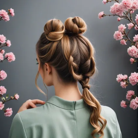 two bun hairstyles