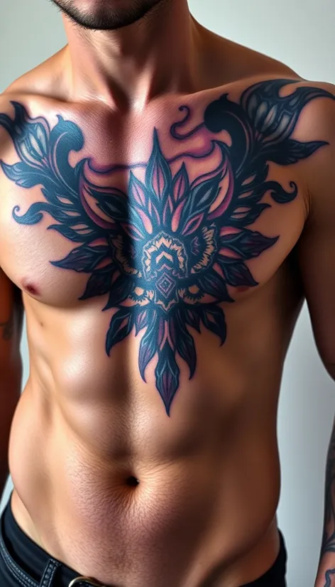 mens chest tattoo