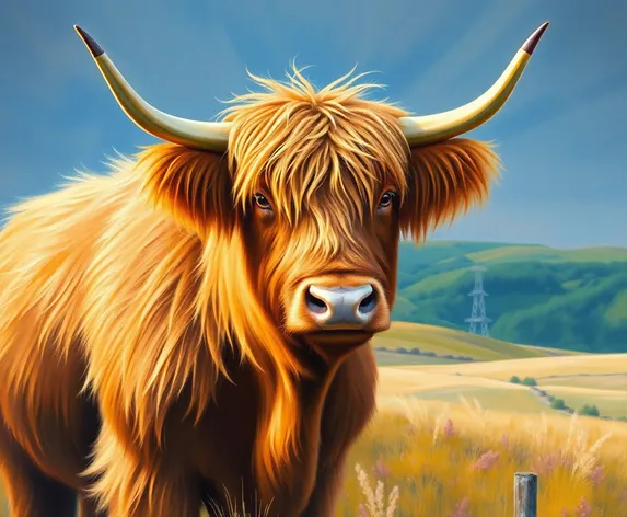 highland cow painting