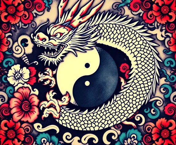 tattoo dragon yin yang