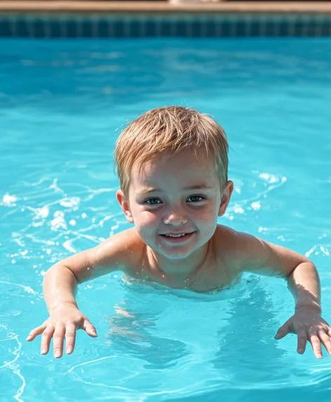 Naked Kid swimming