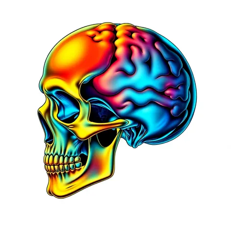 skull and brain template