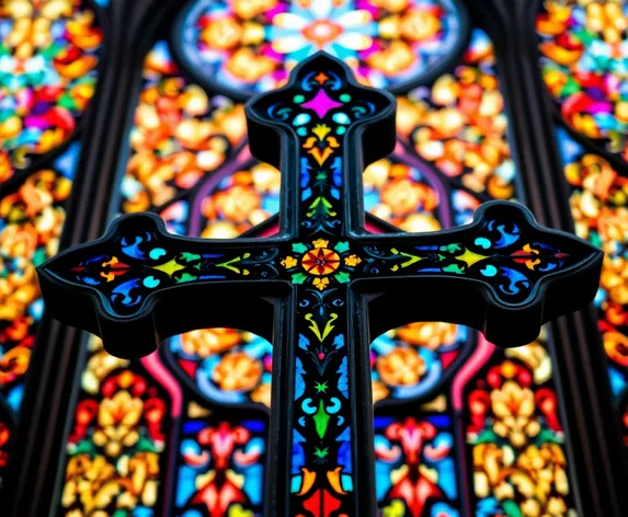 stained glass cross