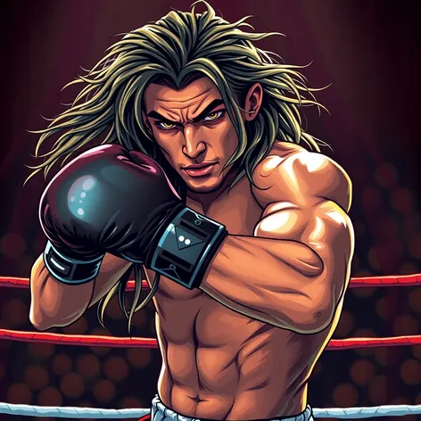 boxing long hair