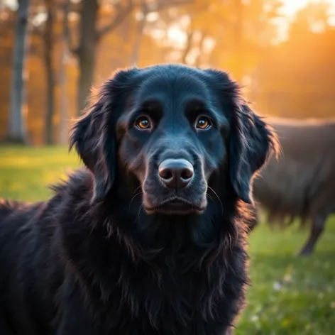 fluffy black golden retriever