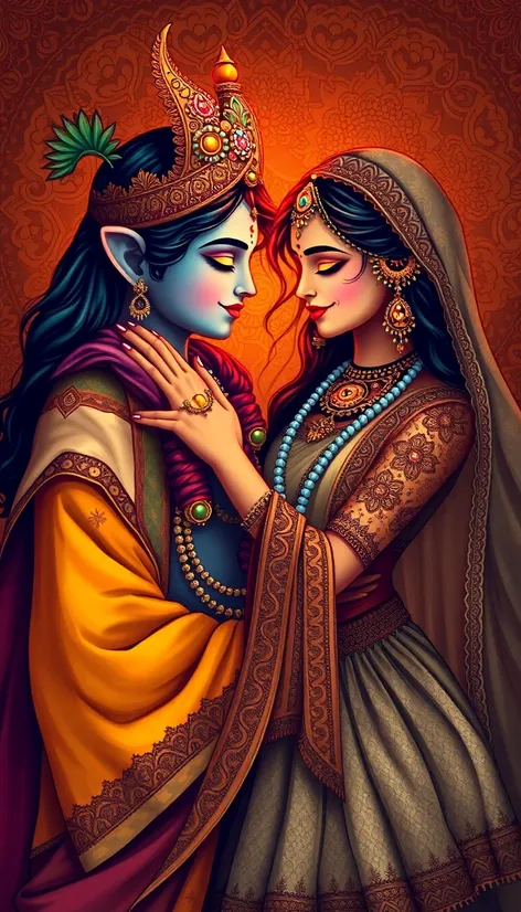 krishna and radha painting